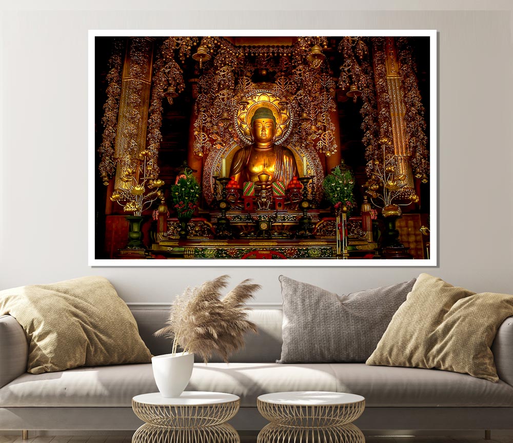 Golden Buddha Chion Japan Print Poster Wall Art