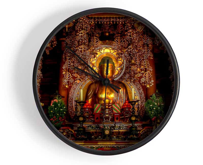 Golden Buddha Chion Japan Clock - Wallart-Direct UK