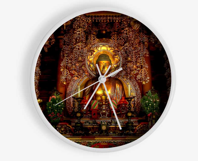 Golden Buddha Chion Japan Clock - Wallart-Direct UK