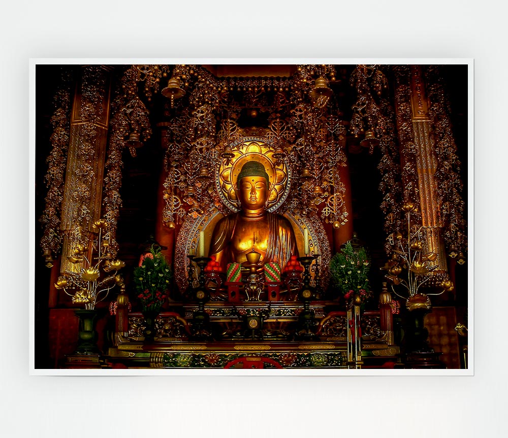 Golden Buddha Chion Japan Print Poster Wall Art