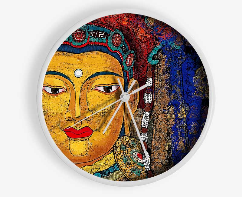 Tibetan Art Buddha Clock - Wallart-Direct UK