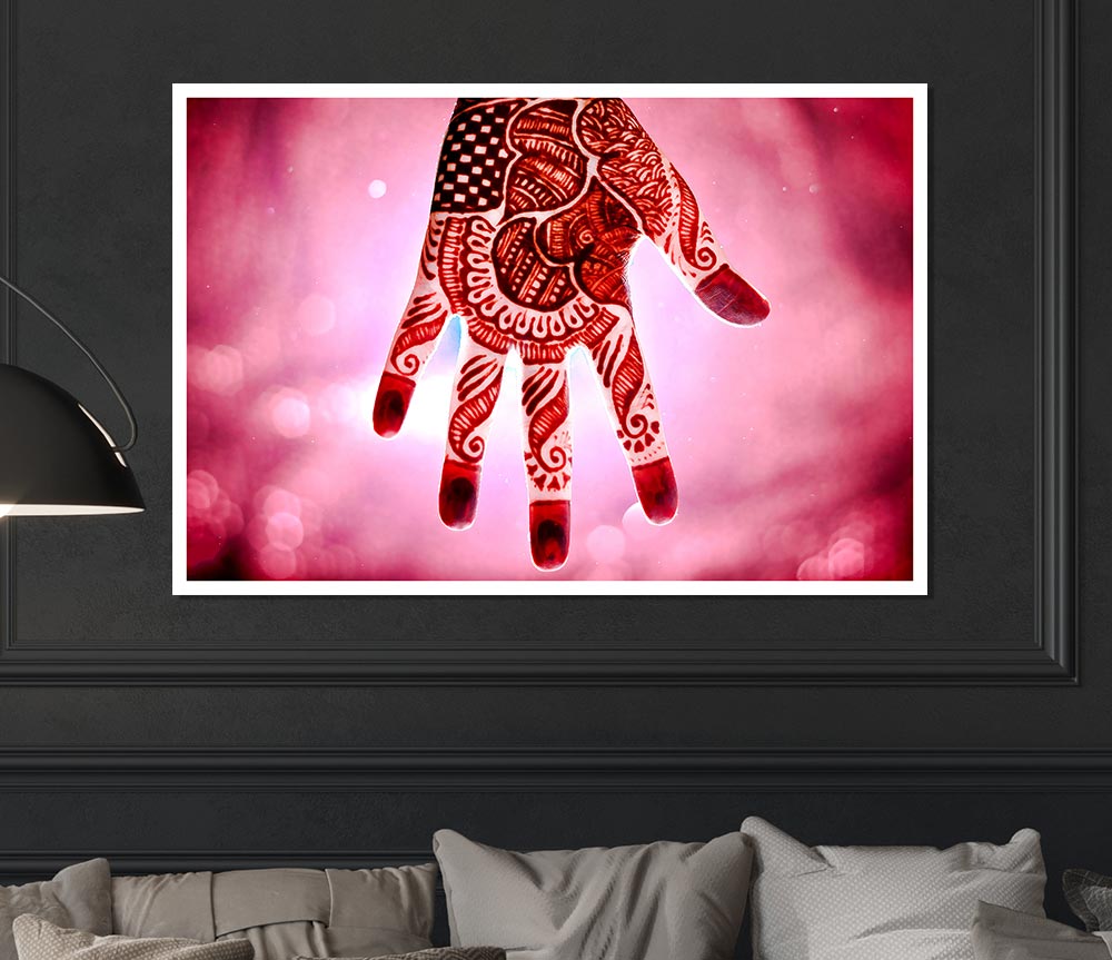 Hindu Mehandi Print Poster Wall Art