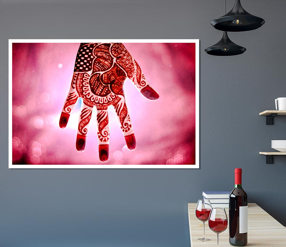 Hindu Mehandi Print Poster Wall Art