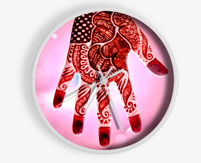 Hindu Mehandi Clock - Wallart-Direct UK