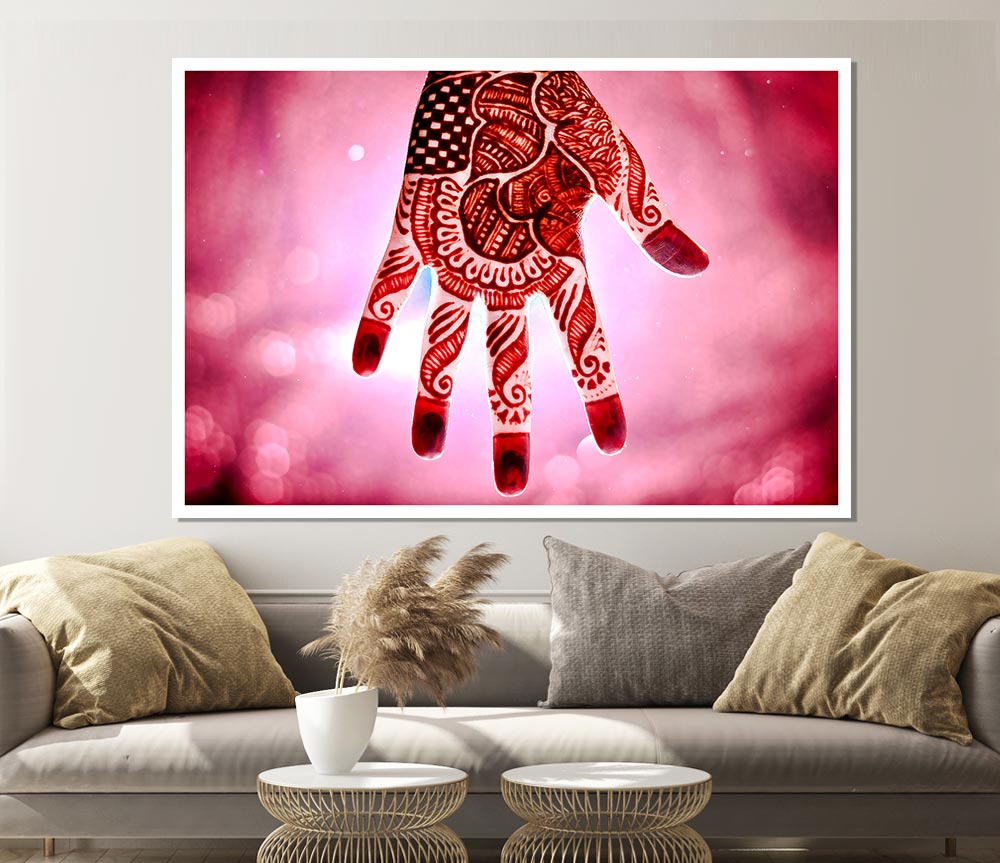 Hindu Mehandi Print Poster Wall Art