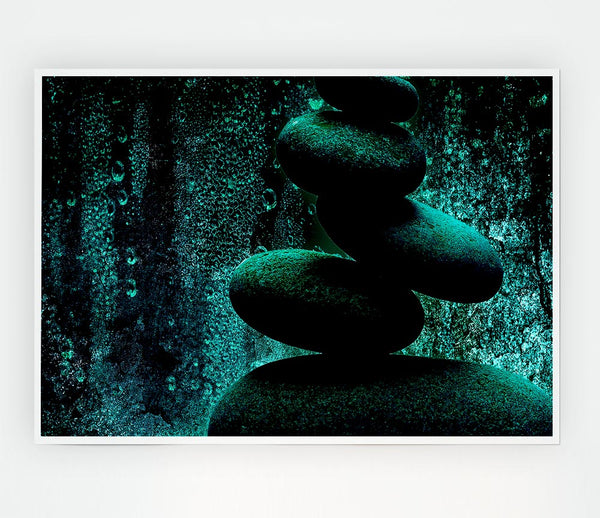 Dark Rocks Print Poster Wall Art