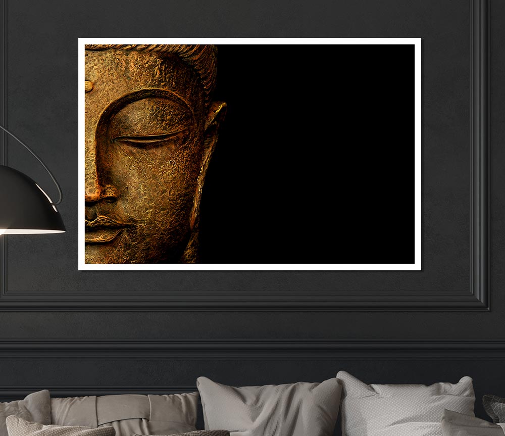 Buddha Profile Print Poster Wall Art