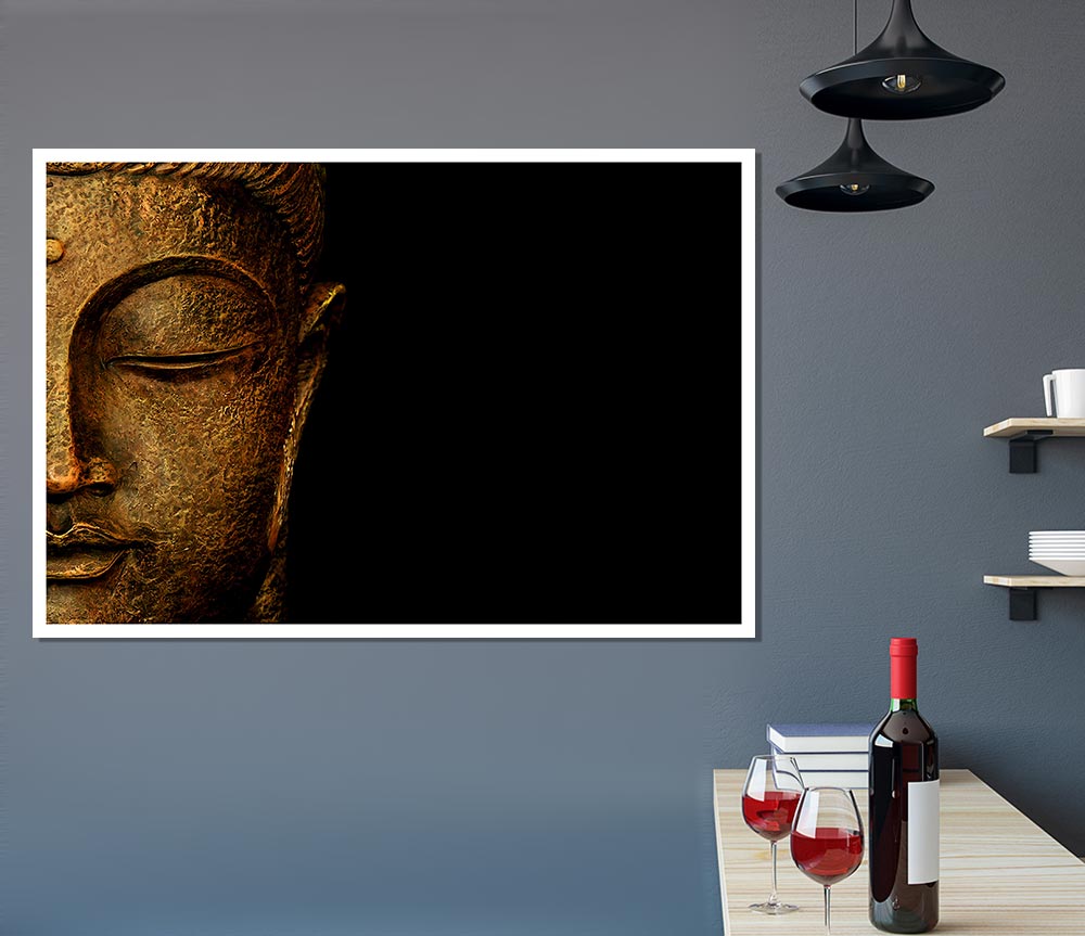 Buddha Profile Print Poster Wall Art