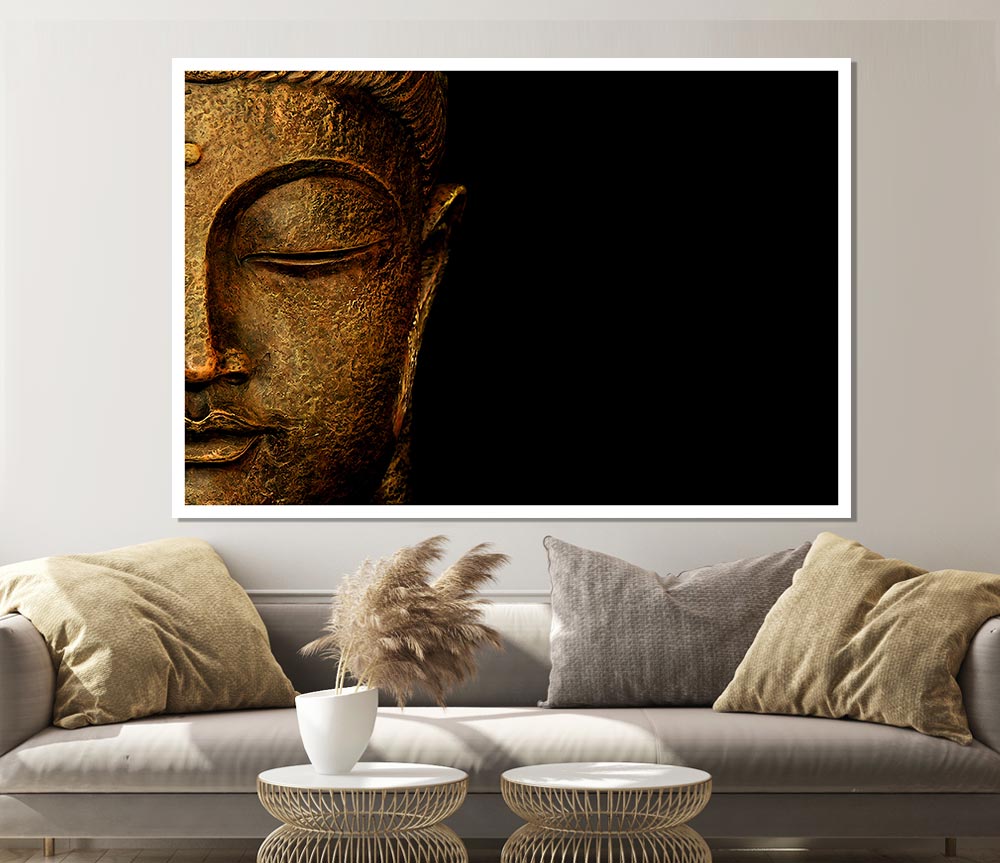 Buddha Profile Print Poster Wall Art