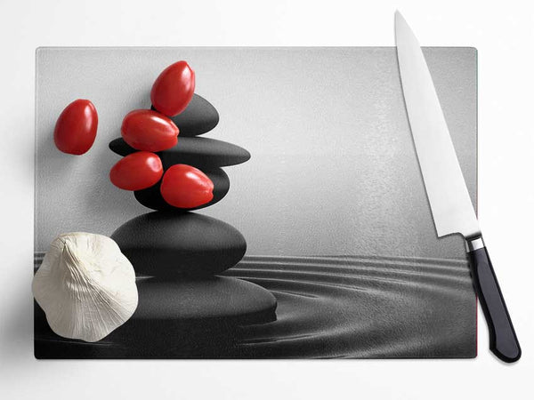 Zen Stones Glass Chopping Board