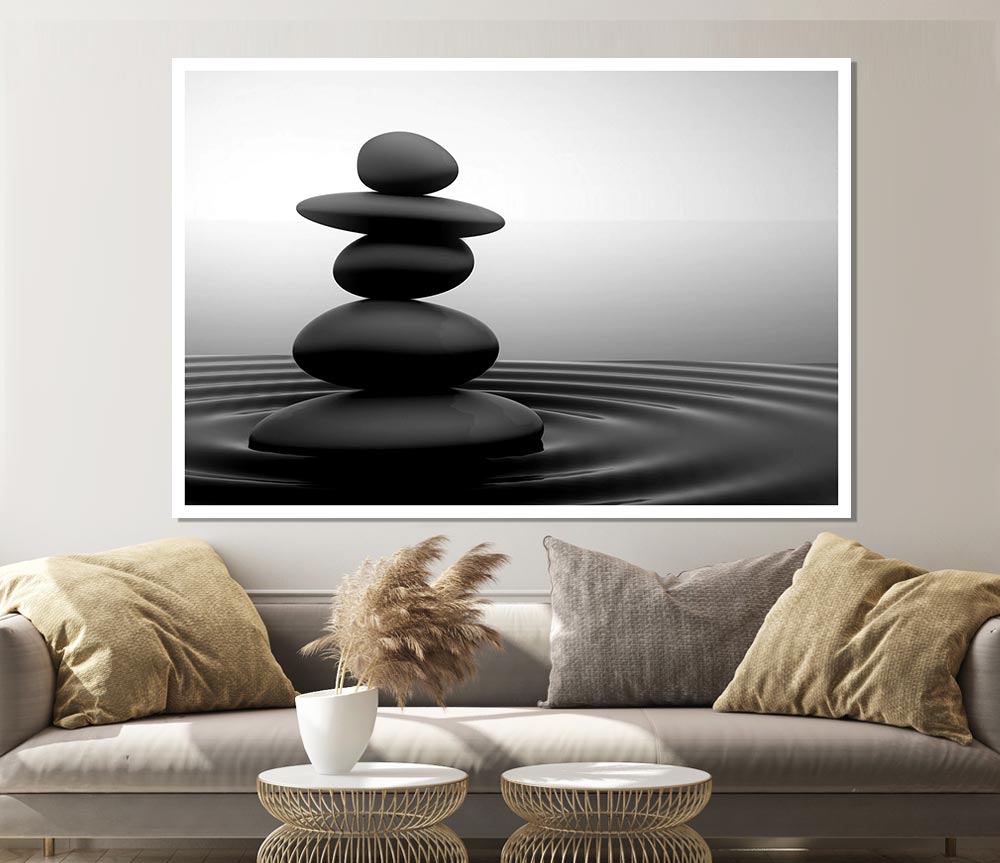 Zen Stones Print Poster Wall Art