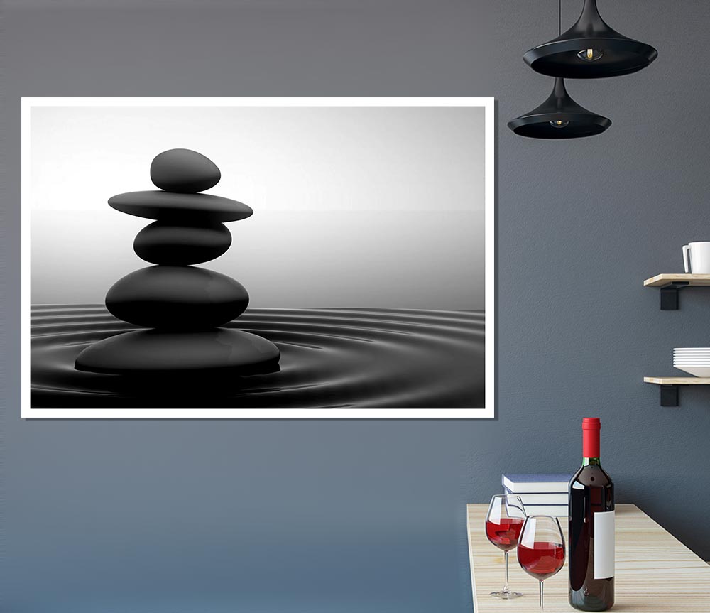 Zen Stones Print Poster Wall Art