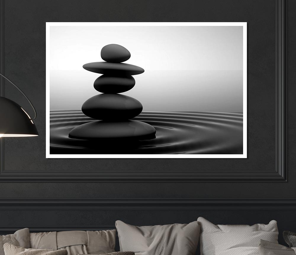 Zen Stones Print Poster Wall Art