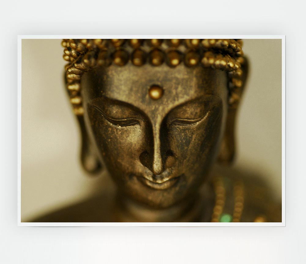 Buddha Face Temple Print Poster Wall Art