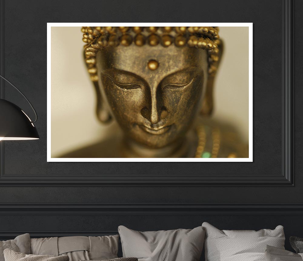 Buddha Face Temple Print Poster Wall Art