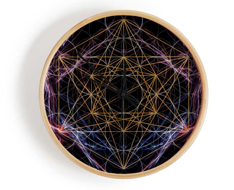 Metatrons Cube 2 Clock - Wallart-Direct UK