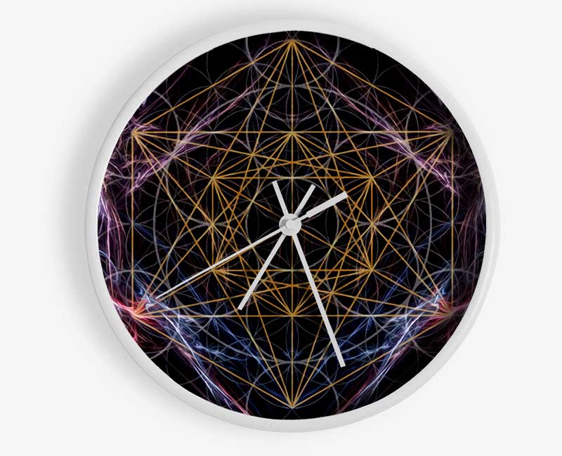 Metatrons Cube 2 Clock - Wallart-Direct UK