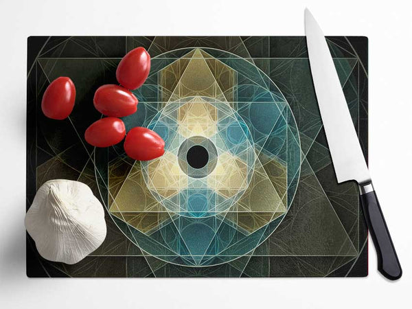 Sacred Pyramids Glass Chopping Board