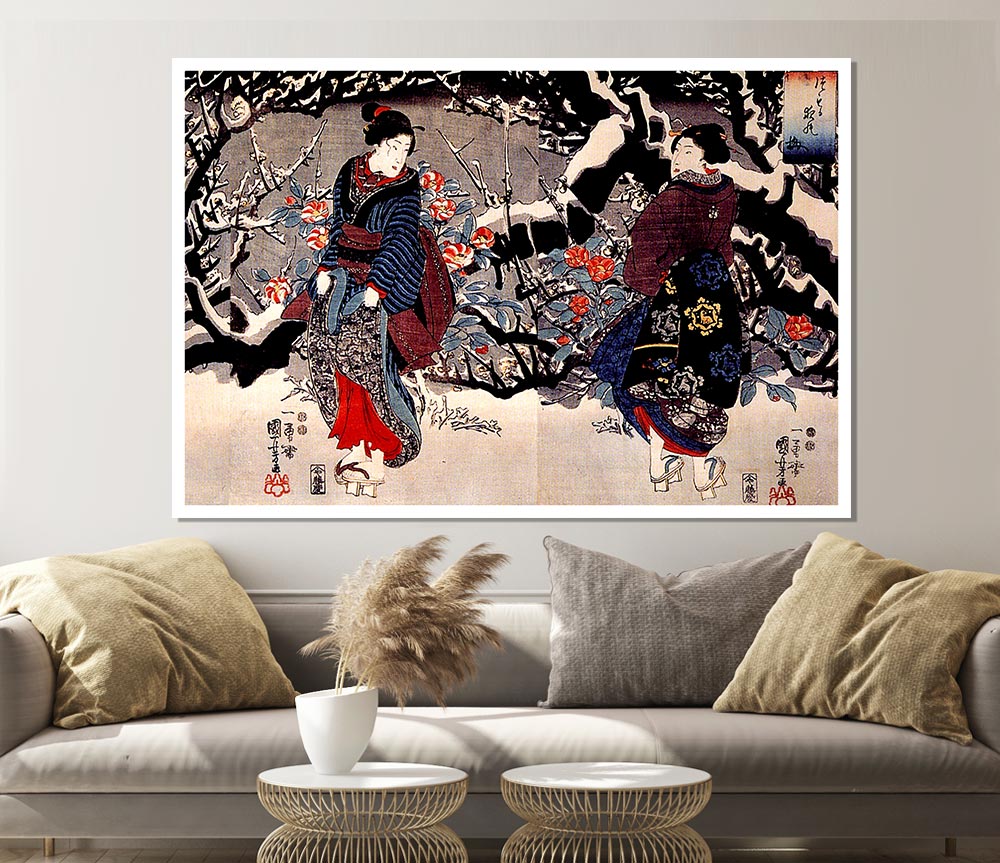 Utagawa Kuniyoshi Japanese Women Print Poster Wall Art