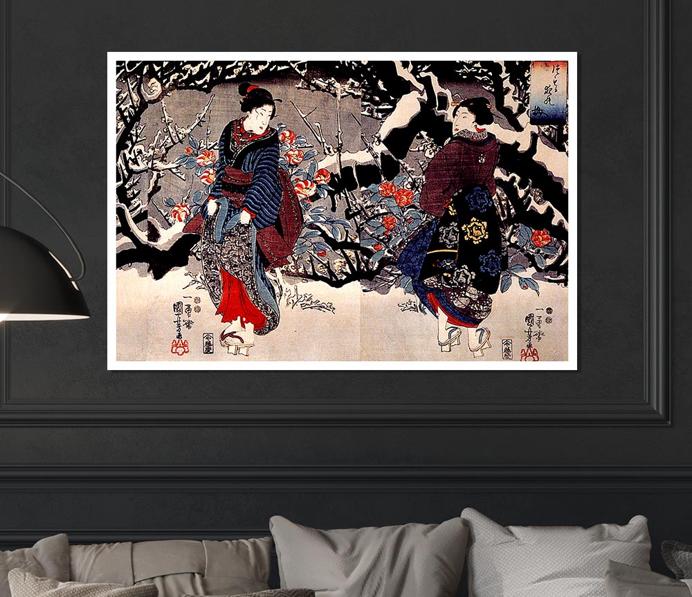 Utagawa Kuniyoshi Japanese Women Print Poster Wall Art