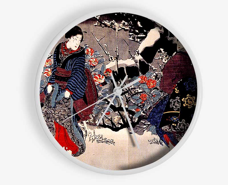 Utagawa Kuniyoshi Japanese Women Clock - Wallart-Direct UK