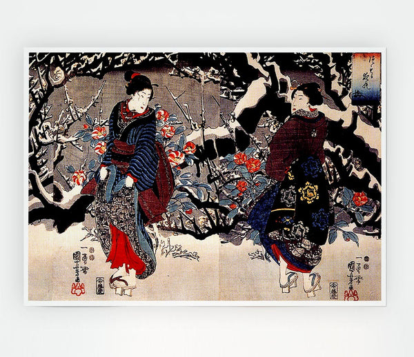 Utagawa Kuniyoshi Japanese Women Print Poster Wall Art