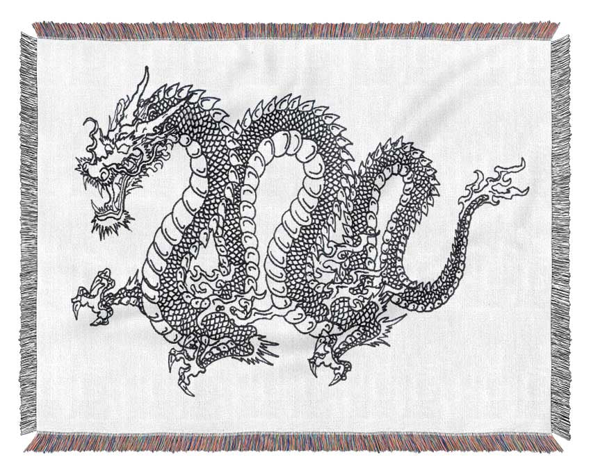 Chinese Dragon Woven Blanket