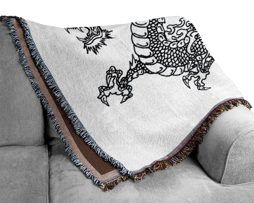 Chinese Dragon Woven Blanket