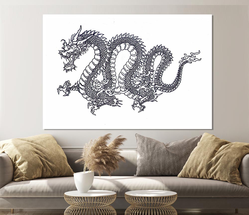 Chinese Dragon Print Poster Wall Art