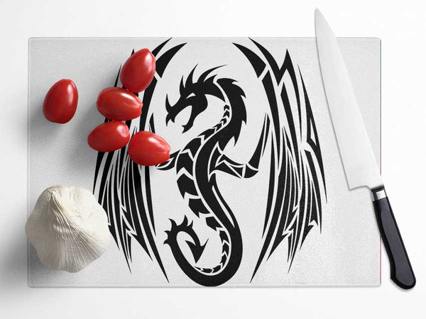 Tribal Wings Dragon Glass Chopping Board