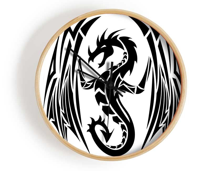 Tribal Wings Dragon Clock - Wallart-Direct UK