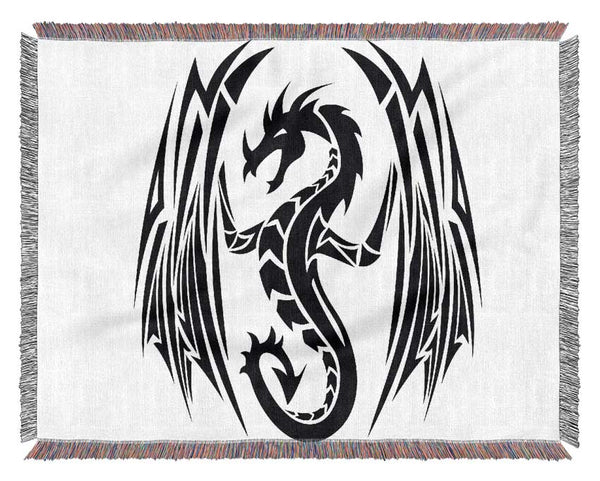 Tribal Wings Dragon Woven Blanket