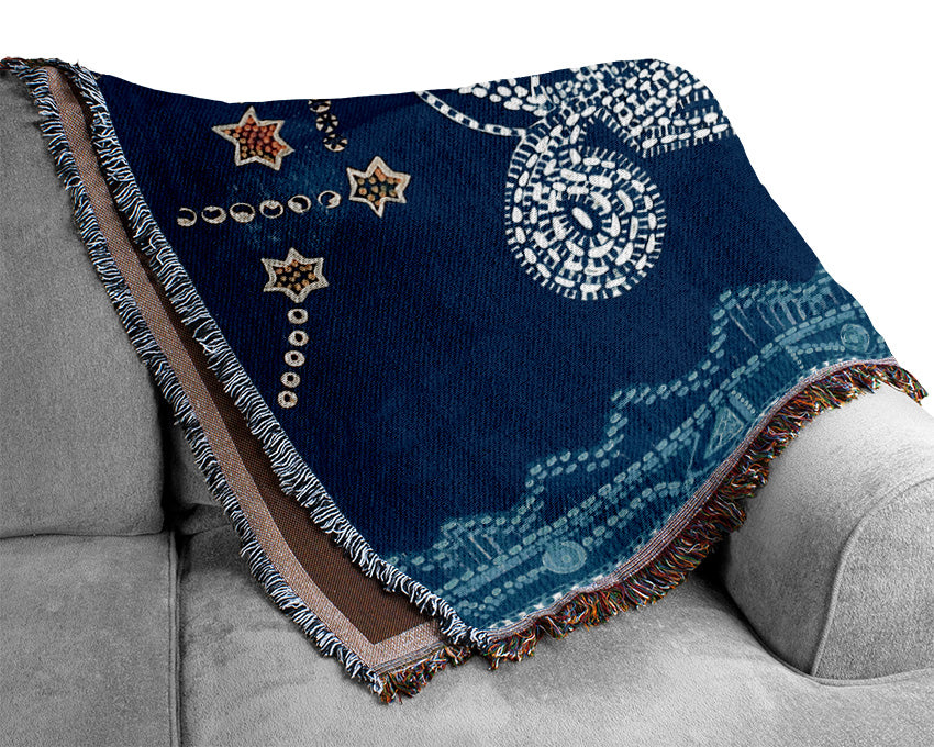 Aboriginal Twin Flame Woven Blanket