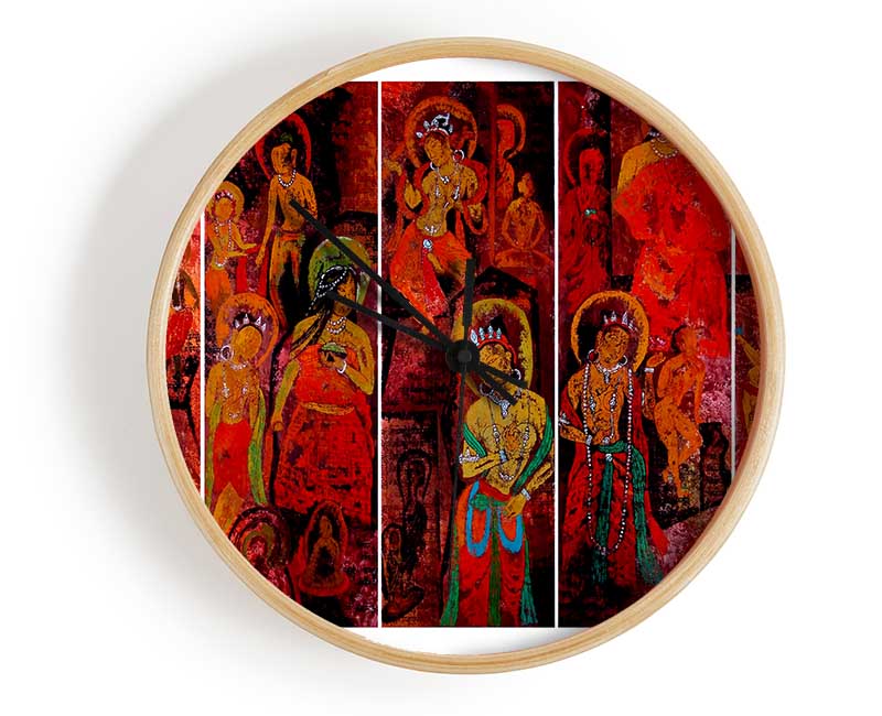 Tibetan Women Clock - Wallart-Direct UK