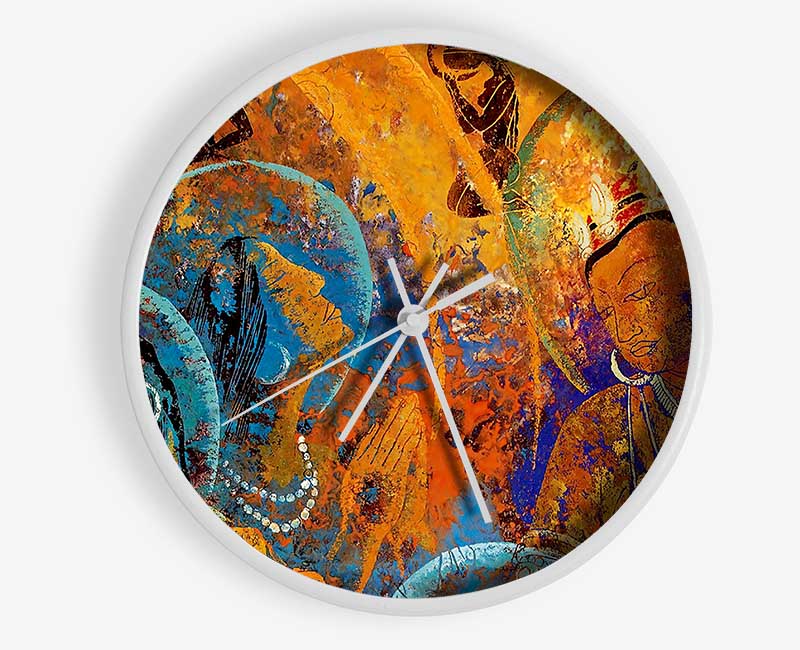 Tibetan Buddhist Clock - Wallart-Direct UK