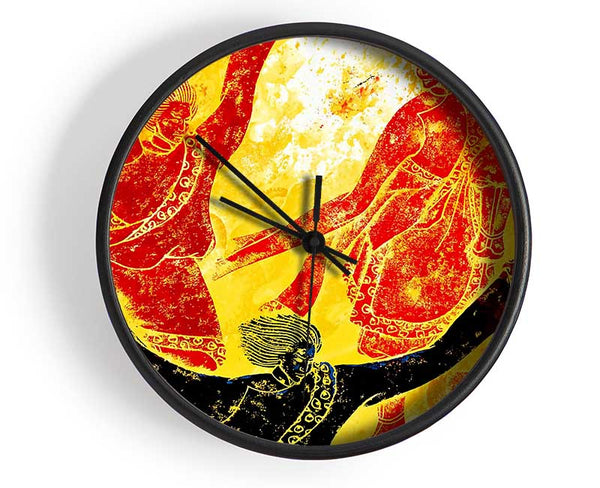 Tibetan Art Fire Of The Gods Clock - Wallart-Direct UK