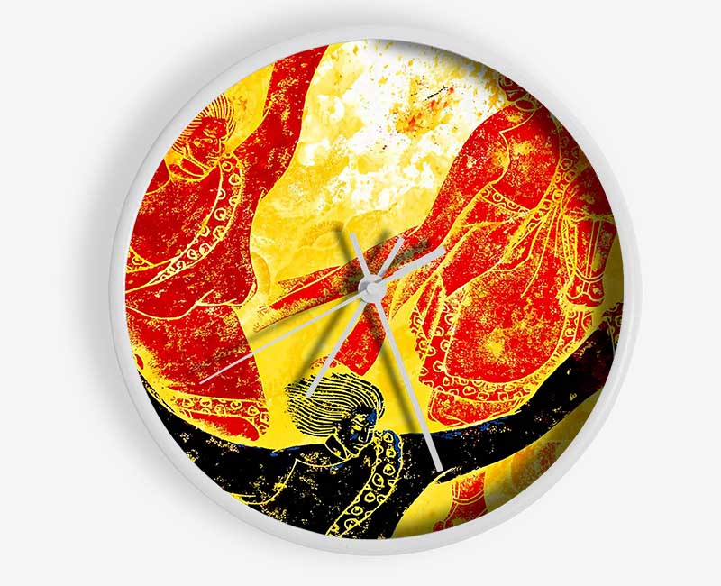 Tibetan Art Fire Of The Gods Clock - Wallart-Direct UK