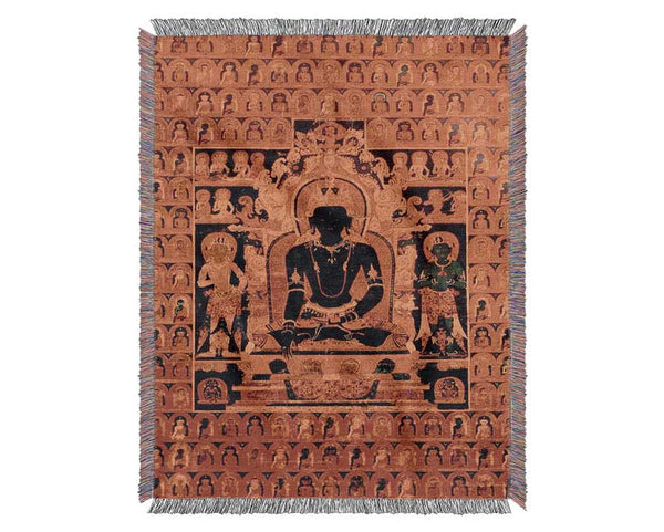 TibetanThe Dhyani Buddha Akshobhya Tibetan Woven Blanket