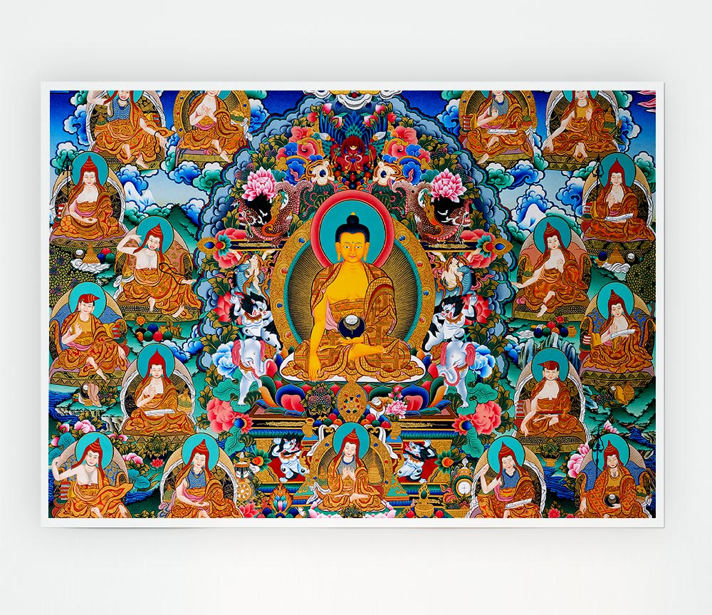 Tibetan Gods Print Poster Wall Art