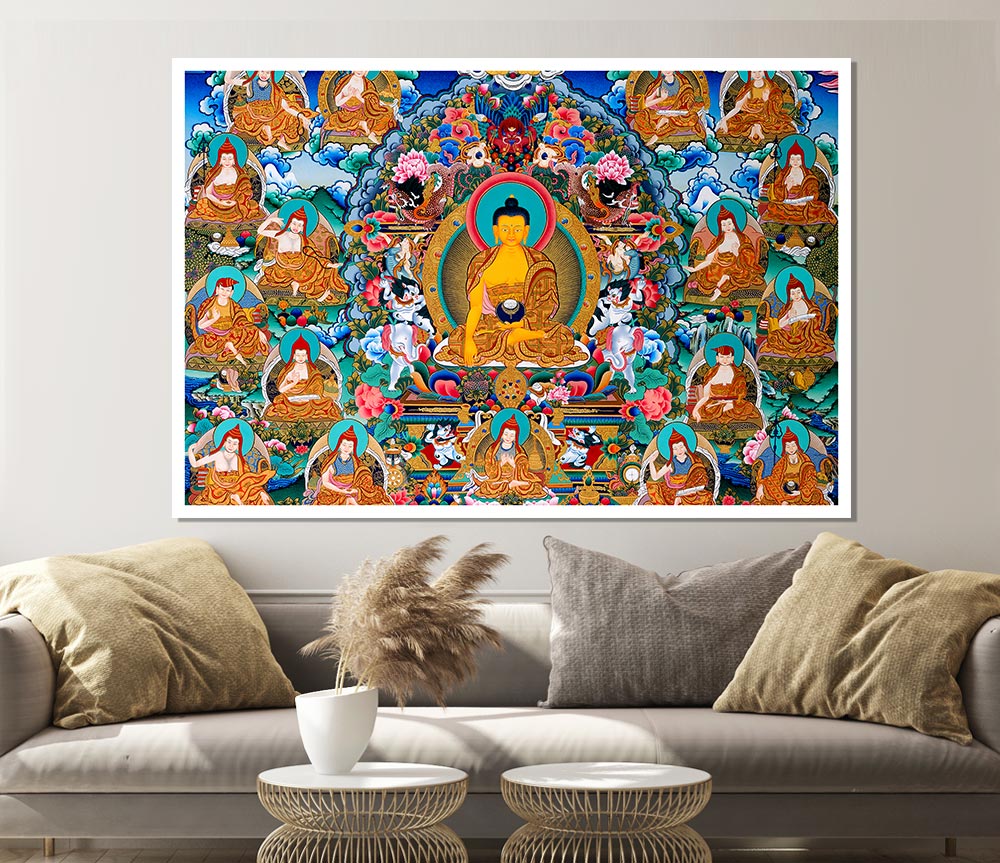 Tibetan Gods Print Poster Wall Art