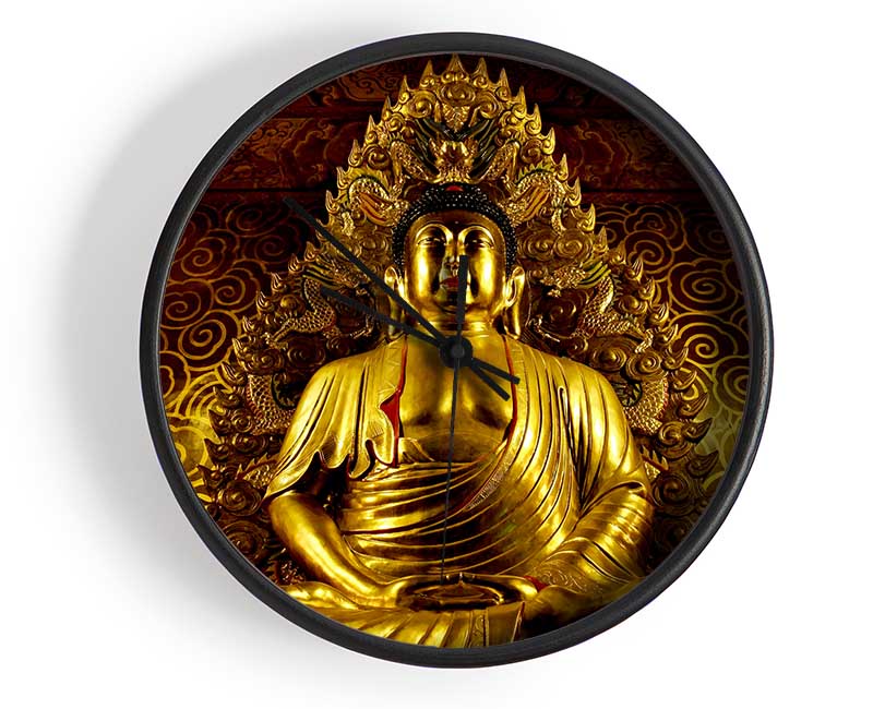 Thai Golden Buddha Clock - Wallart-Direct UK