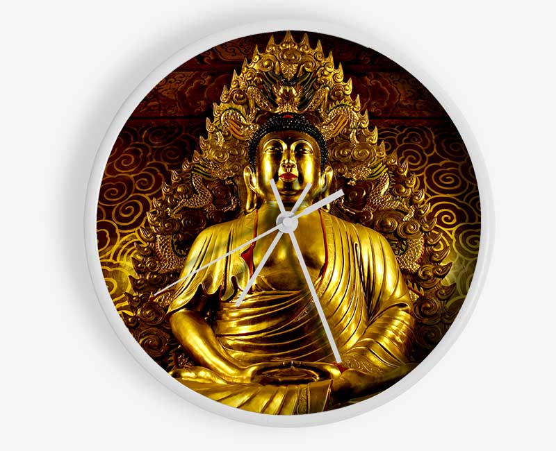 Thai Golden Buddha Clock - Wallart-Direct UK