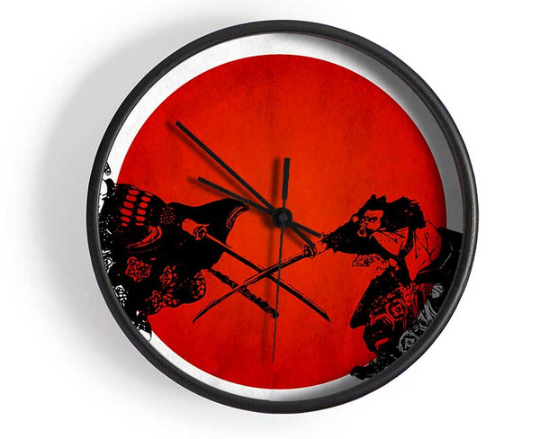 Japanese Warriors Clock - Wallart-Direct UK