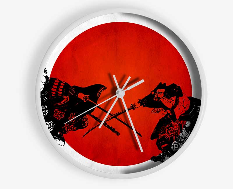 Japanese Warriors Clock - Wallart-Direct UK