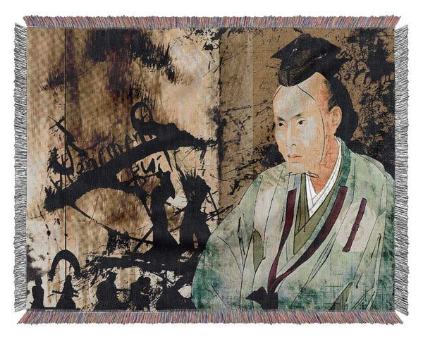 Japanese Kuniyoshi Woven Blanket