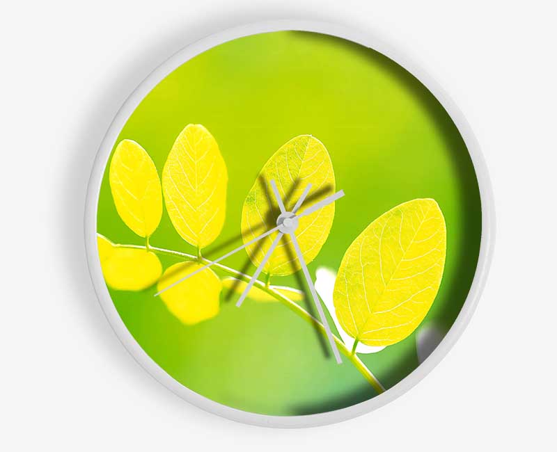 Leaves In The Golden Sun Clock - Wallart-Direct UK