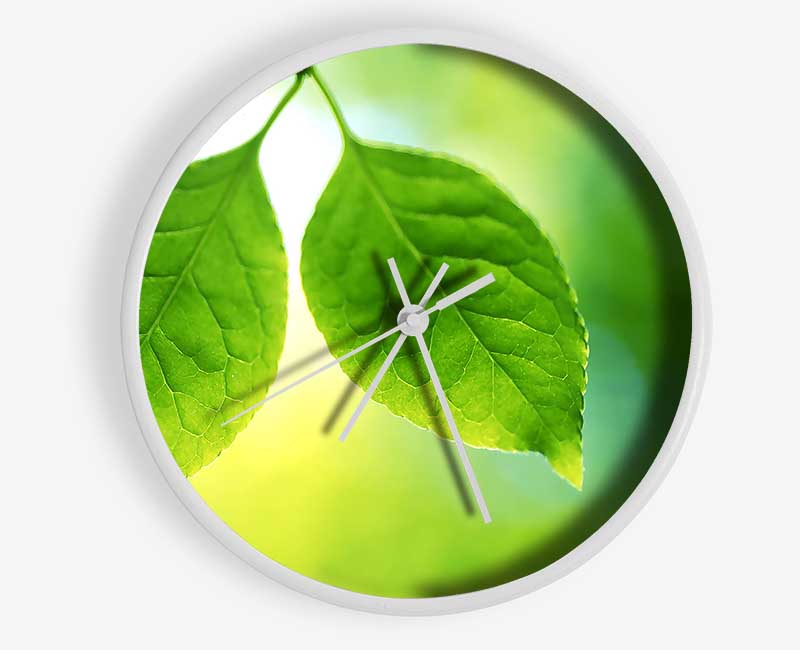 Duo Tree Leaves Clock - Wallart-Direct UK