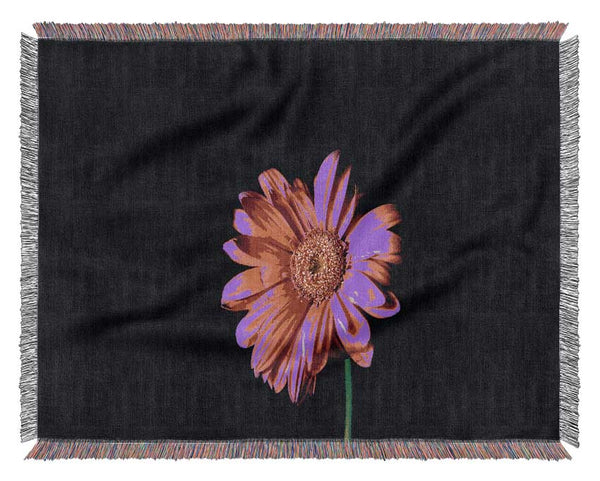 Hot Pink Gerber Daisy Woven Blanket