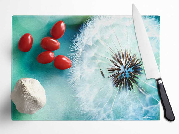 Dandelion Flower Wish Glass Chopping Board