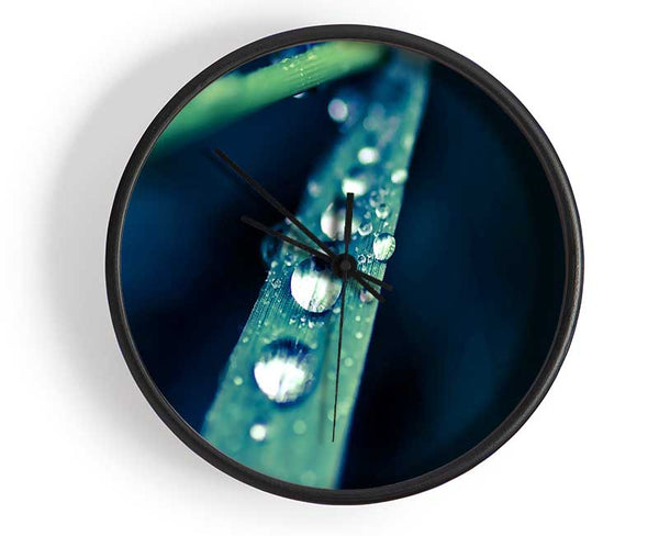 Grass Dew Macro Clock - Wallart-Direct UK